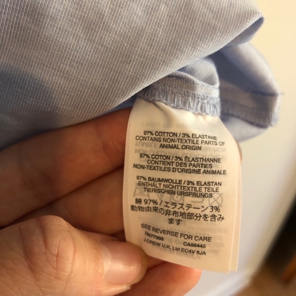 J. Crew Short Sleeve Popover Shirt- Blue - Picture 4 of 7